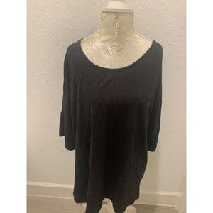 Westbound Women's XL Career Blouse Short Sleeve Black Casual Fit